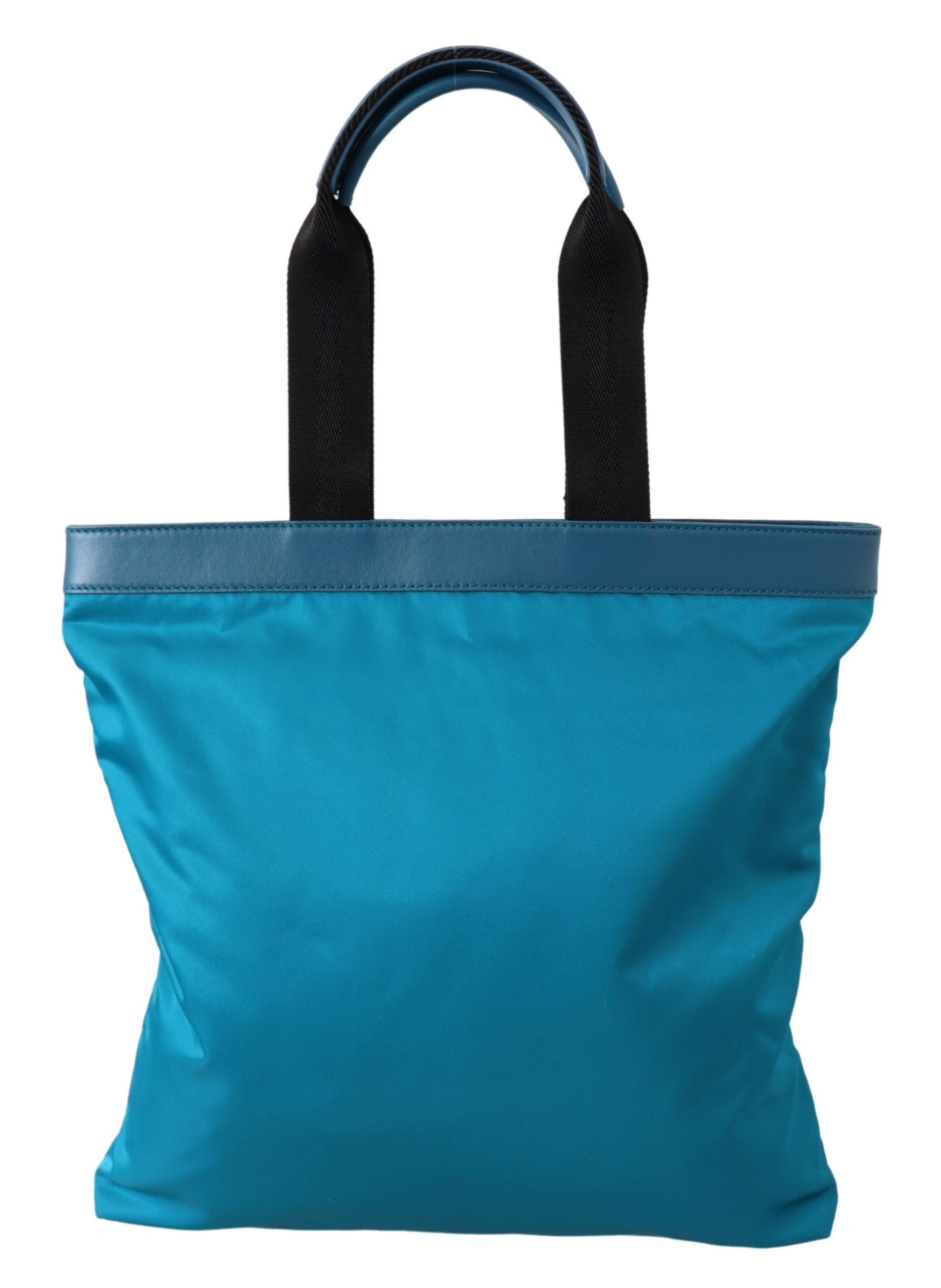 Dolce & Gabbana Sapphire blue nylon tote bag with logo detail